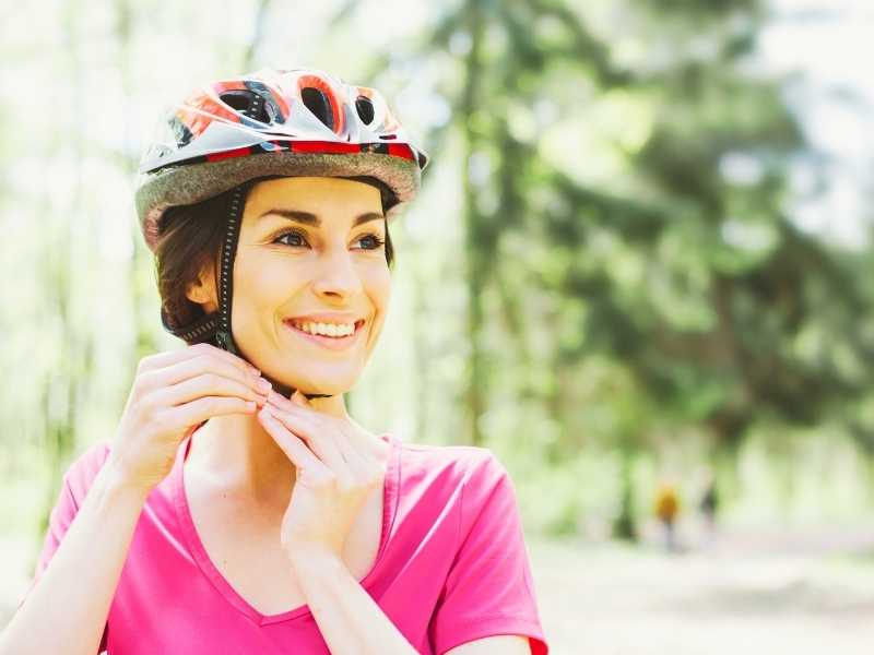 helmet on road